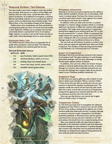 best warlock spells 5e.